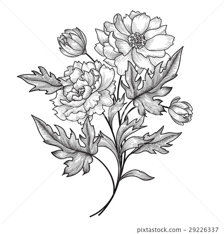 Flower bouquet Floral frame Flourish greeting card Flower bouquet Floral frame Flourish greeting card 29226337