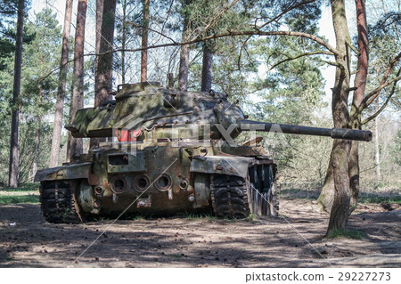 Battle tank in moor 29227273