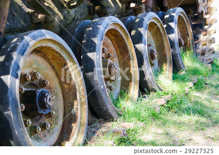 Battle tank in moor 29227325