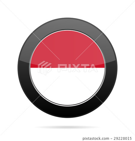 Flag of Monaco. Shiny black round button. Flag of Monaco. Shiny black round button. 29228015
