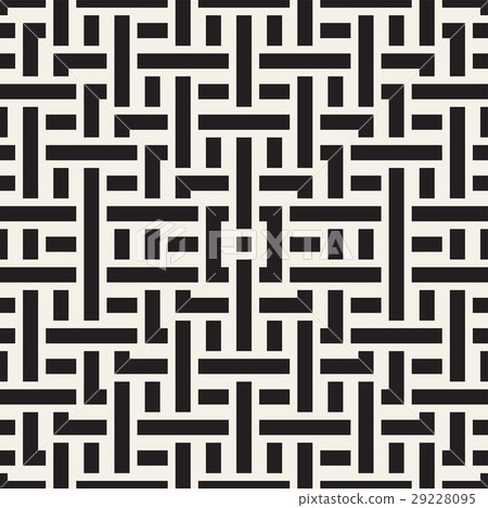 Interlacing Lines Maze Lattice. Ethnic Monochrome Interlacing Lines Maze Lattice. Ethnic Monochrome 29228095