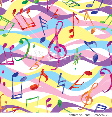 Music pattern Musical note seamless background 29228279