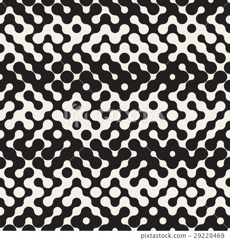 Vector Seamless Black and White Halftone Pattern 29228469