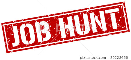 job hunt square grunge stamp 29228666
