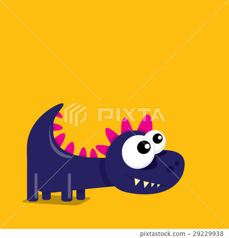 Vector cartoon funny dragon. Cartoon Dinosaur. Vector cartoon funny dragon. Cartoon Dinosaur. 29229938
