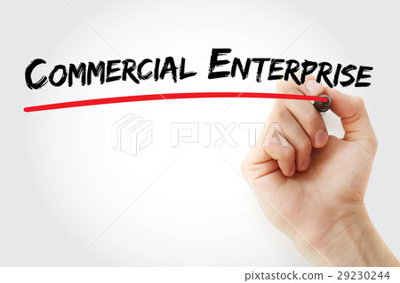 Hand writing Commercial enterprise with marker Hand writing Commercial enterprise with marker 29230244