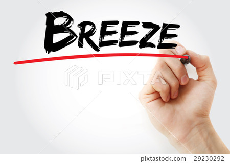 Hand writing Breeze with marker Hand writing Breeze with marker 29230292