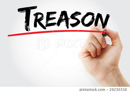 Hand writing Treason with marker 29230338