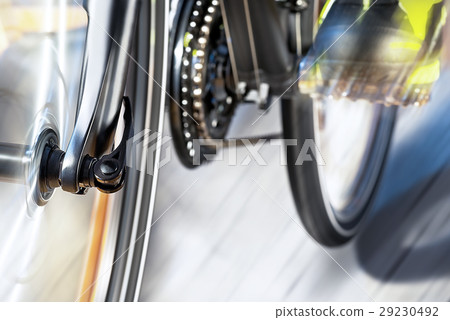 Detail Of Front Wheel With Front Derailleur Detail Of Front Wheel With Front Derailleur 29230492