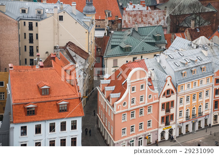 View on the roofs of old houses, Riga, Latvia 29231090