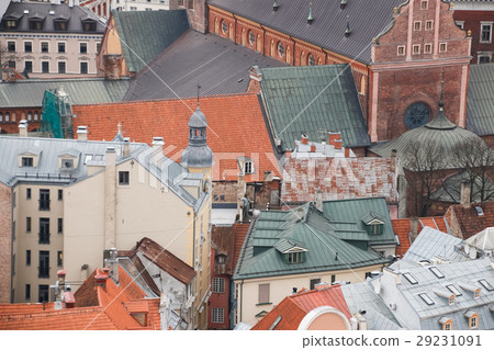 View on the roofs of old houses, Riga, Latvia 29231091
