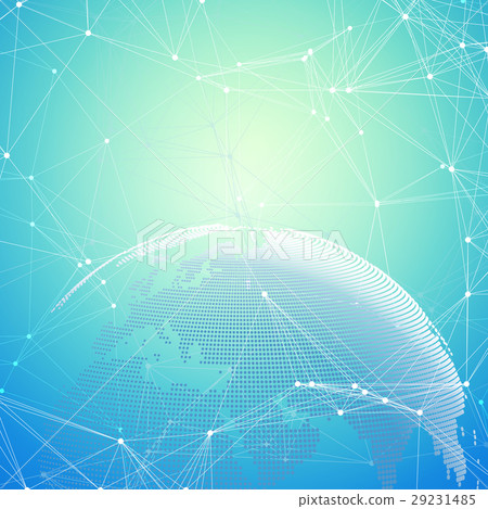 Abstract futuristic background with connecting 29231485