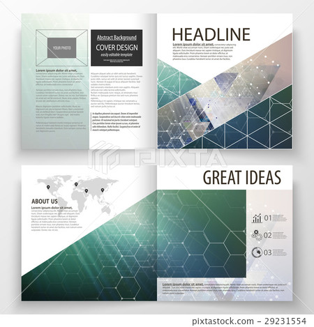 Business templates for square design bi fold 29231554