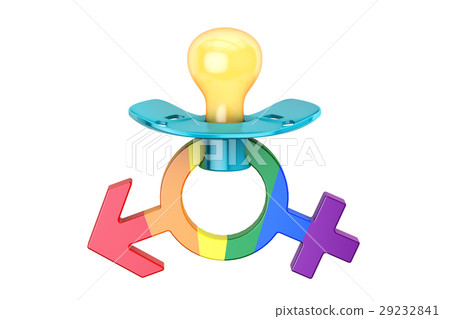 LGBT adoption concept, 3D rendering 29232841