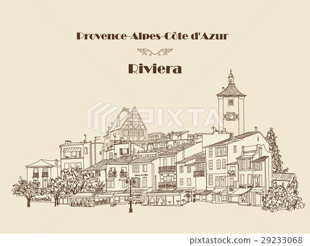 Street cafe. Old city view. European cityscape 29233068