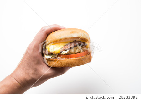 holding ugly hamburger holding ugly hamburger 29233395