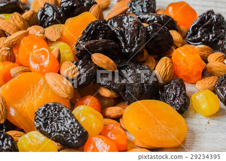 prunes, dried apricots, dried mandarins and 29234395