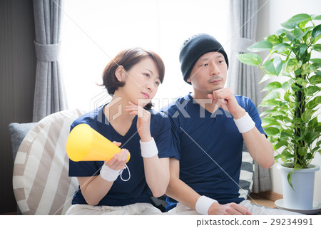 Sports watching couple Sports watching couple 29234991