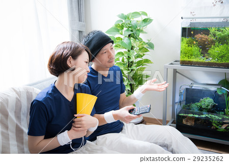 Sports watching couple Sports watching couple 29235262