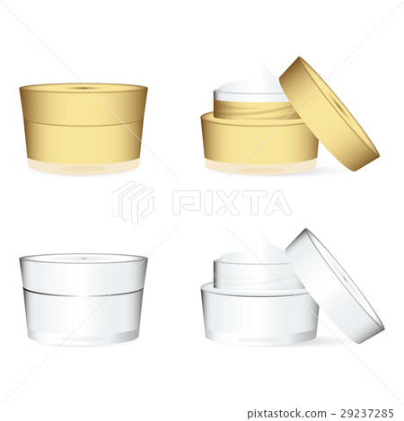 White and golden cosmetics containers 29237285