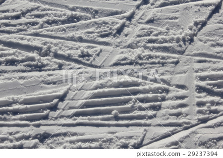 Snowmobile track mark on the snow 30325 Snowmobile track mark on the snow 30325 29237394