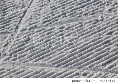 Snowmobile track mark on the snow 29237435