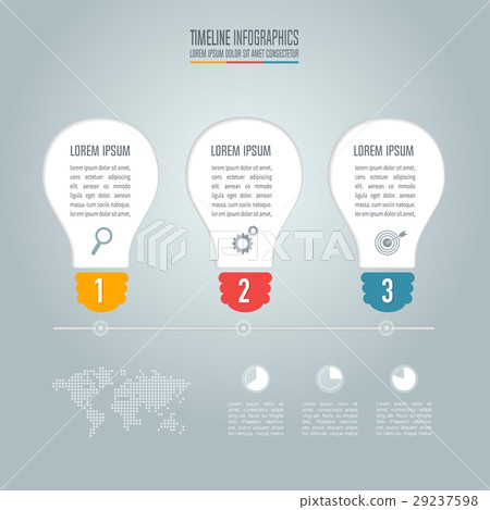 Lightbulb creative concept for infographic. 29237598