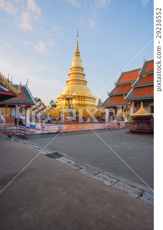 The golden pagoda, Wat Prathat Haripunchai. 29238552