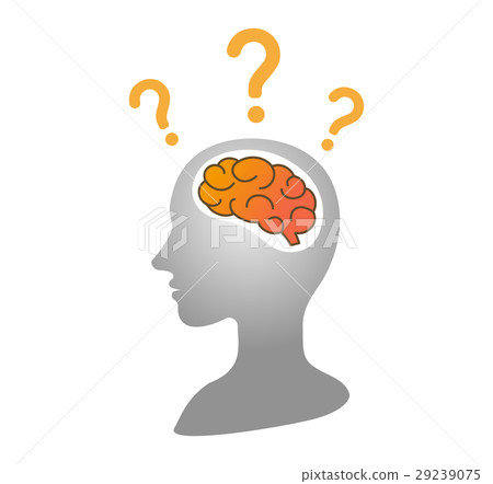 感覺懷疑腦子的人的剪影 29239075
