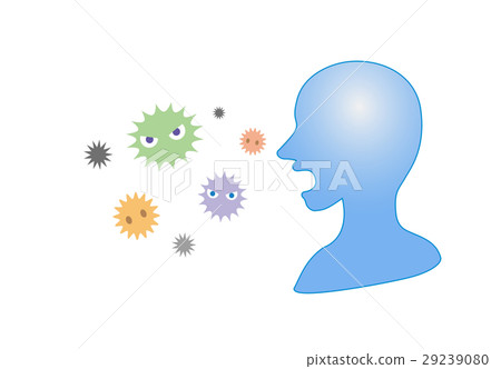 Silhouettes of people sucking bacteria 29239080