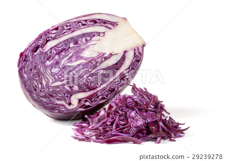 sliced red cabbage isolated on white background sliced red cabbage isolated on white background 29239278