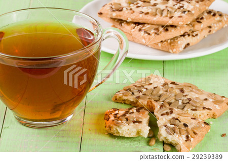 crispy bread with seeds of sunflower, flax and crispy bread with seeds of sunflower, flax and 29239389