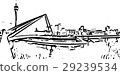 Black and white painting - Duesseldorf skyline 29239534