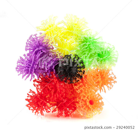 elements of children's designer of Velcro isolated elements of children's designer of Velcro isolated 29240052
