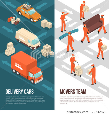 Delivery Moving Vertical Banner Set Delivery Moving Vertical Banner Set 29242379