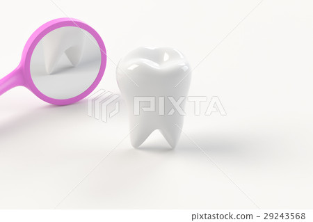 Illustration of tooth hygiene control CG 29243568