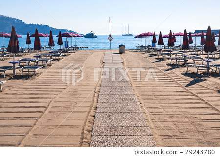 clean urban beach in giardini naxos town 29243780