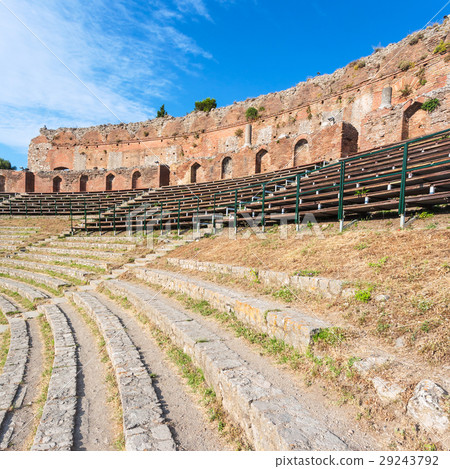 stone seat in ancient Teatro Greco (Greek Theatre) 29243792