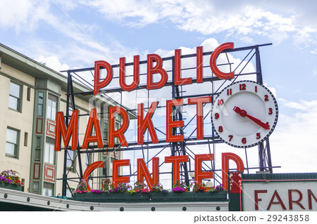 pike place market or Public market in summer. 29243858