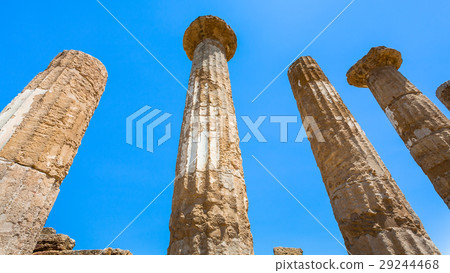 blue sky and Dorian columns of ancient Temple 29244468