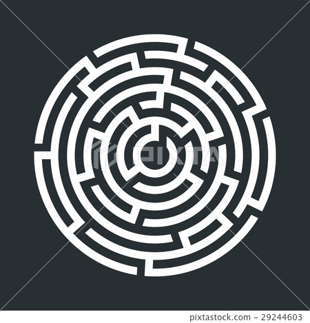 Circle maze icon. Vector illustration. 29244603