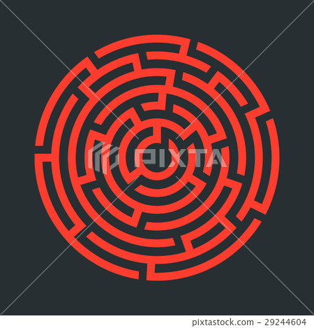 Circle maze icon. Vector illustration. Circle maze icon. Vector illustration. 29244604