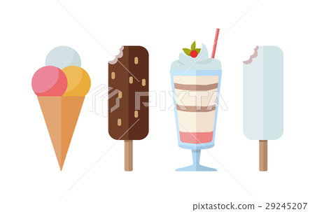 Different Vector Sweet Frozen Ice Cream Collection 29245207