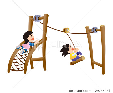 Athletic, complex playground equipment, park, child station Athletic, complex playground equipment, park, child station 29246471