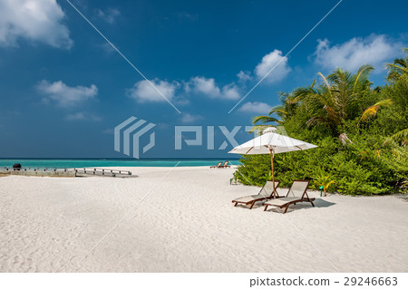 Beautiful beach at Maldives 29246663