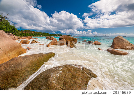 Beautiful beach at Seychelles Beautiful beach at Seychelles 29246689