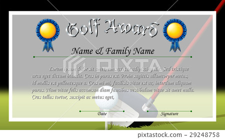 Certificate award for golf award Certificate award for golf award 29248758
