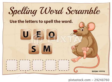 Spelling word scramble game for word mouse Spelling word scramble game for word mouse 29248760