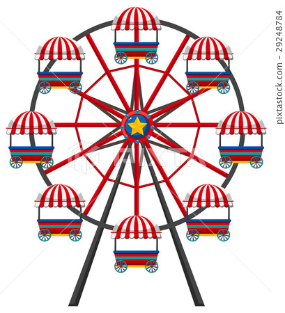 Ferris wheel on white background Ferris wheel on white background 29248784