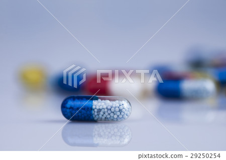 Healthy, Close up of Pills, Tablets, Capsule Healthy, Close up of Pills, Tablets, Capsule 29250254